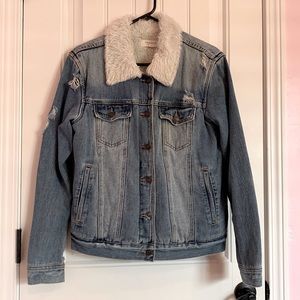 PACSUN Jean Jacket W/ Fur